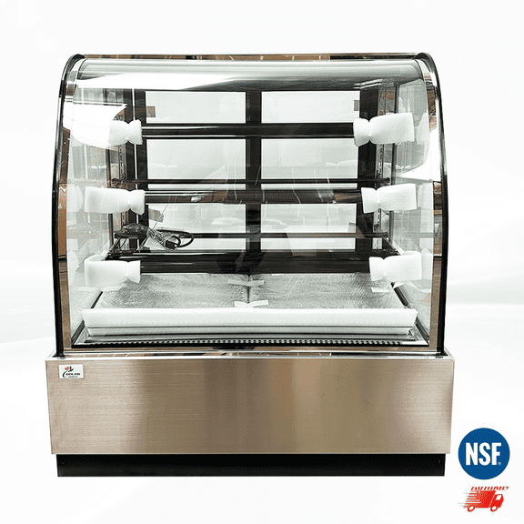 Cooler Depot 48" Bakery refrigerated Display Case, 15.2 cu ft, Triple-Glazed Glass, NSF Certified