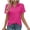Hot Pink, variant on Trendy Tops for Women Tunic Tops Polo Plain Dressy Casual Casual V Neck Ladies Blouse