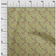 thumbnail image 2 of oneOone Silk Tabby Yellow Fabric Floral Craft Projects Decor Fabric Printed By The Yard 42 Inch Wide, 2 of 5