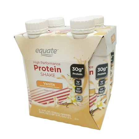 protein equate performance vanilla shake oz ct 30g count fl