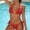 *Red, variant on ClodeEU Women's Striped Halter Triangle Bikini Set, Side Tie Two Piece Swimsuit, Low Waist Bathing Suit Blue,Womens Plus M