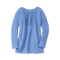 thumbnail image 2 of Woman Within Plus Size Waffle Thermal Lace Bib Henley Tee, 2 of 4