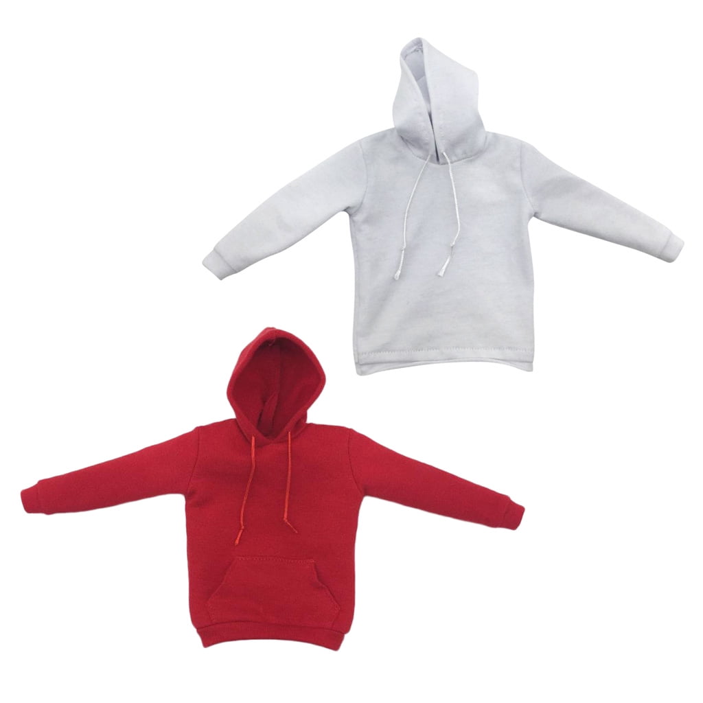 1/6 Mans Red Hoodie Tops Outfit for 12inch Action Figure Enterbay DML HT 