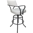 thumbnail image 2 of Carolina Swivel Tilt Bar 30" Metal Bar Stool - White Vinyl - Gray Frame, 2 of 3