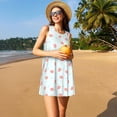 thumbnail image 3 of Vsdgher Robes d'Été Imprimé Fraise pour Femmes Robe de Plage Décontractée Col en U Sans Manches Robe d'Été Ample avec Poche, 3 of 7