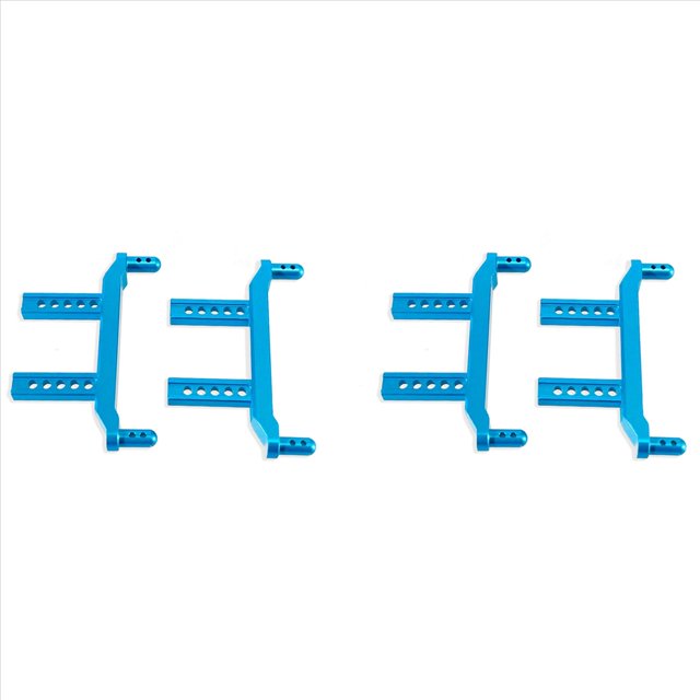 4x Poste de Montaje de Cuerpo Delantero y Trasero de Aleación de Aluminio para SCY 1/16 16101 16102 16103 16101PRO RC Piezas de Actualización de Coche Azul