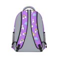 thumbnail image 3 of Unicorn and Rainbow Purple Pattern Backpack for School, Cute School Bag with Adjustable Shoulder Straps and Padded Back, 15.3"x11"x6.7", 3 of 5