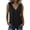 Black, variant on Women Summer Tops Sleeveless Wrap Button Pocket Blouses Casual V Neck Summer Tops