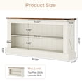thumbnail image 5 of Finmind 63  Inch TV Stand for 55-75 TV, Farmhouse Entertainment Center with Storage,  Modern Media Console Table for Living Room, Bedroom, White, 5 of 7