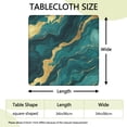 thumbnail image 2 of Teal and Gold Marble Glitter Dots Pattern Square Fitted Tablecloth with Elastic Edge,Square Table Cover,Washable Elastic Table Cover for Home Kitchen Party Decor 34"x34", 2 of 6