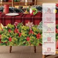 thumbnail image 5 of Softalker Christmas Tablecloth Plaid Tablecloth 60*84 inch Red Buffalo Checkered Table Cloth Rectangular Check Table Cover for Party Decoration, 5 of 7