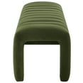 thumbnail image 5 of SAFAVIEH Couture Bellisima Solid Tufted Velvet Modern Bench, Forest Green, 5 of 6