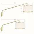 thumbnail image 5 of Crystorama Mallory 1 Light Soft Brass Task Sconce - 15"W x 22"H x 50.5"D, 5 of 10