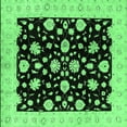 thumbnail image 1 of Ahgly Company Indoor Square Oriental Emerald Green Industrial Area Rugs, 7' Square, 1 of 4