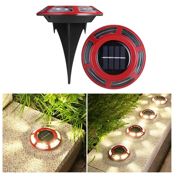 Solar Ground Lights, Stainless Steel 12 Led Waterproof Outdoor, Pathway Lights for Garden Walkway Driveway, Auto Dusk To Dawn Landscape Lighting