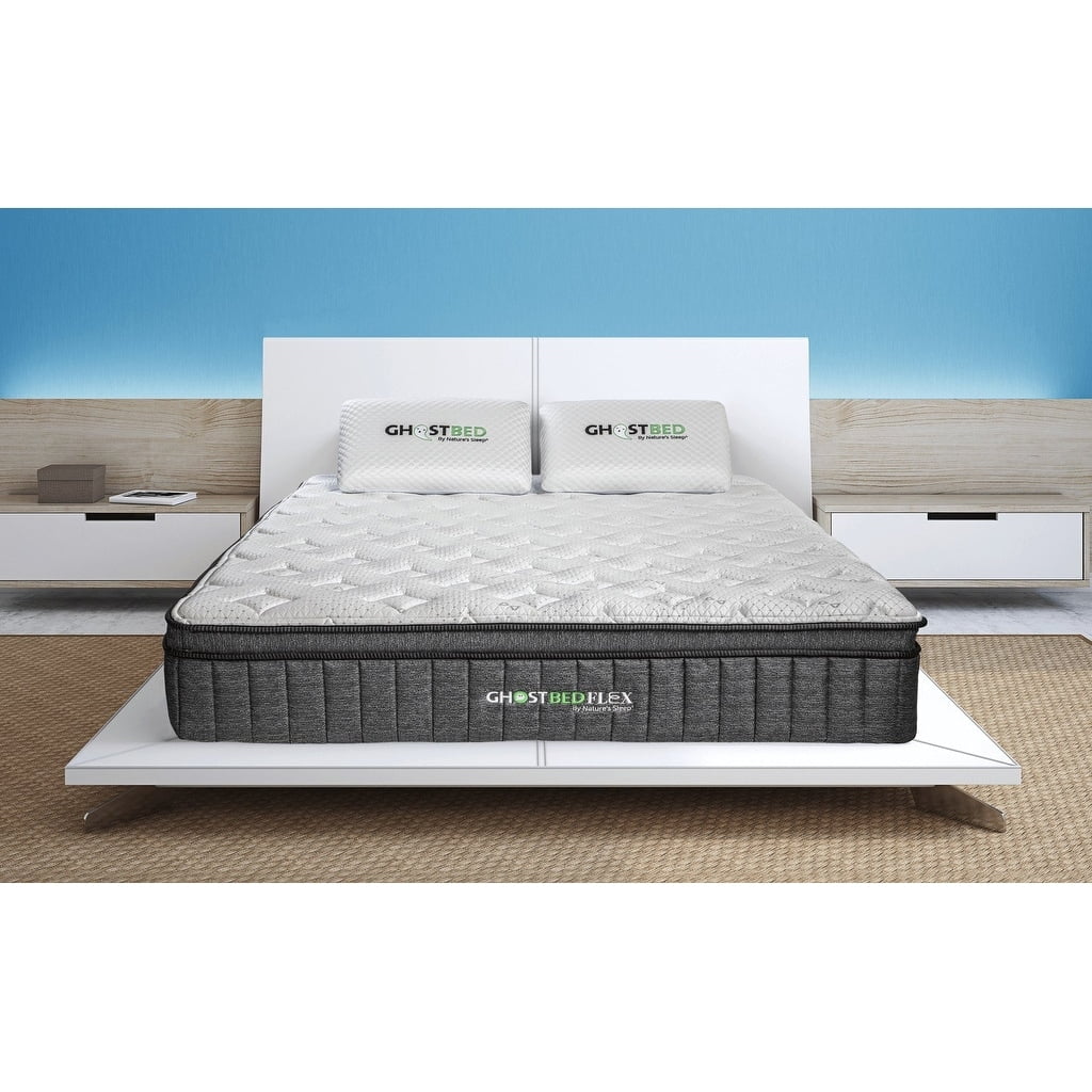 GhostBed 13 inch Flex Hybrid Medium Firm Memory Foam Mattress Twin