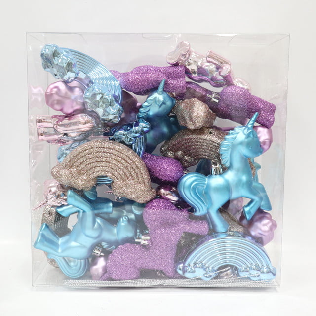 Holiday Time 28pack Pink/purple/teal Fantasy Ornament