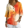 thumbnail image 1 of Xuyuer Solid Button Shirt Blouse - Women's Fashion Loose Female Neck T-Shirt Style Top for Smart Casual Office Wear, Weekend Brunch Outings & Effortless Minimalist Everyday Style, 1 of 7