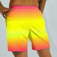 thumbnail image 7 of IYTR Mens Athletic Shorts Elastic Waist Drawstring Beach Shorts with Pockets Lightweight Summer Casual Shorts Gradient Color Shorts Multicolor L, 7 of 7