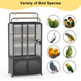 thumbnail image 6 of GDLF 72-Inch Bird Cage With Play Top and Rolling Storage Cabinet Extra Large With Cover for Parrot, Parakeet, Cockatiel, Budgie , Parrotlet, Green Cheek Conure, 6 of 8