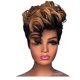 thumbnail image 1 of Peluca africana rizada pequeña, pelo corto teñido, malla de botones, seda de alta temperatura, para diario/concierto, 1 of 7