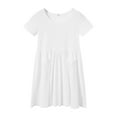 thumbnail image 6 of Gubotare Girls Dresses Little Girls Girl 2025 Summer Boho Sun Dress Ruffled Pockets Dresses Size 4-5T (White,4-5 Years), 6 of 9