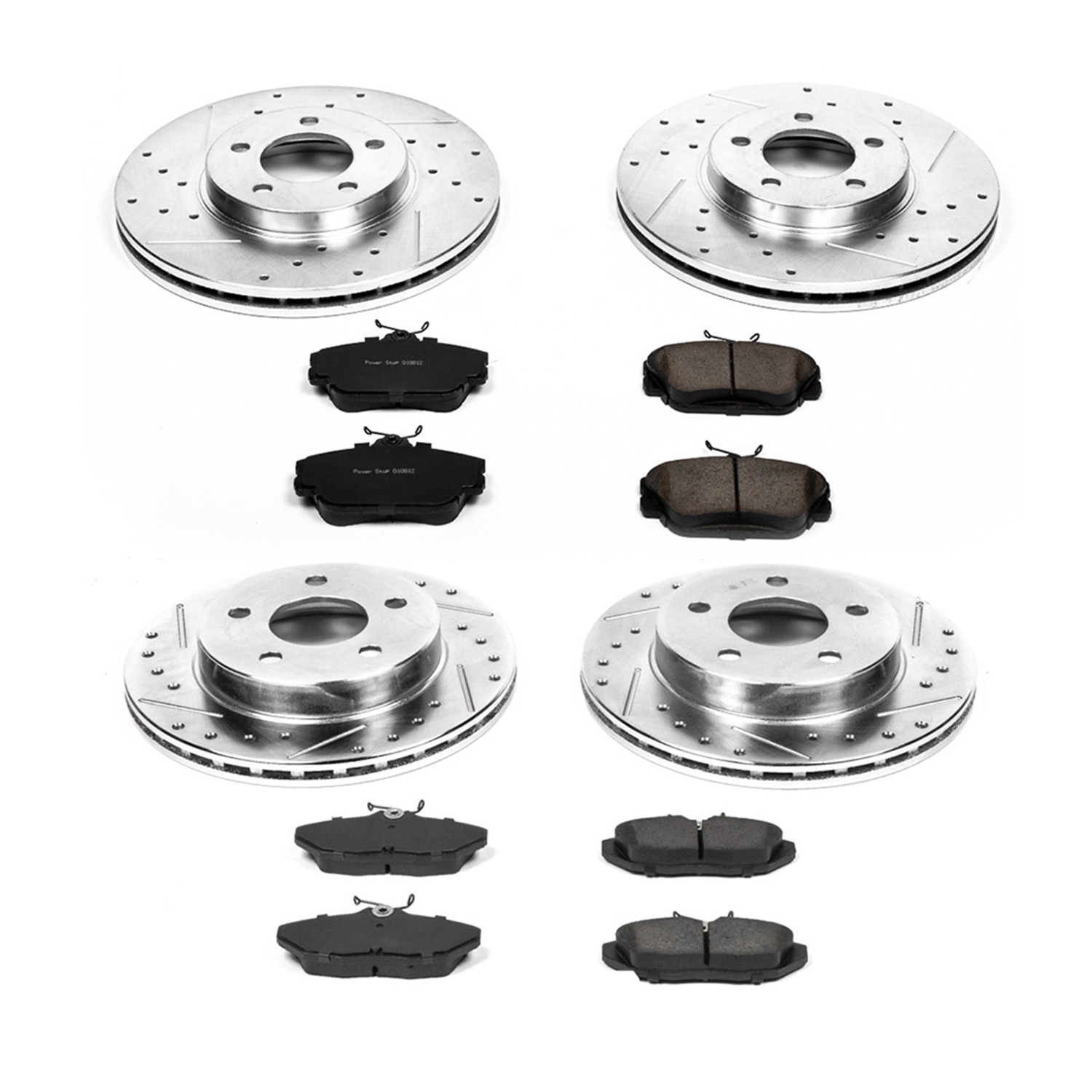 PowerStop Front and Rear Z23 Evolution Sport Carbon-Fiber Ceramic Brake Pad and Drilled & Slotted Rotor Kit Fits: FORD LINCOLN MERCURY Select Models K1319