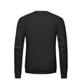 thumbnail image 4 of ZCFZJW Mens Fashion Texture Sweaters Casual Long Sleeve Cable Knit Crewneck Pullover Jumper Tops Loose Lightweight Comfy Thick Knitwear Shirts Black XXXL, 4 of 5