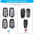thumbnail image 2 of Key Fob Cover Compatible with Ford Explorer Fusion Escape Edge Expedition Mustang F150 F250 F350 F450 F550 Bronco Keychain Case Holder Protector,Red, 2 of 7