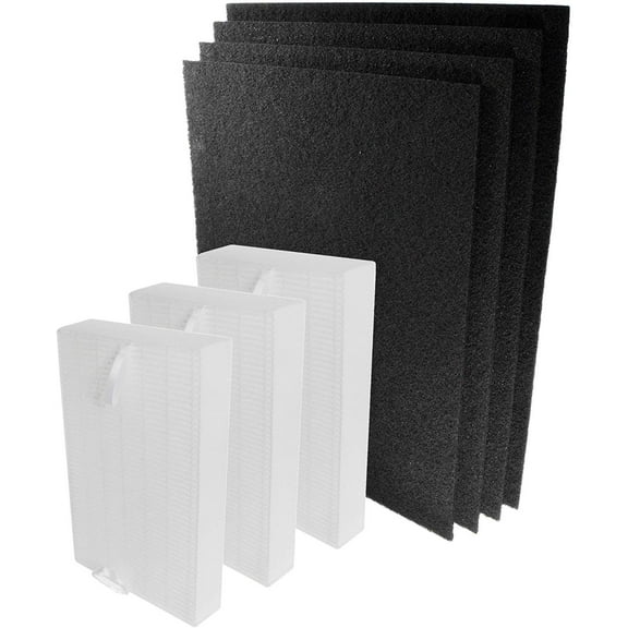 HQRP 3-Pack HEPA Filter and 4-Pack Activated Carbon Filter Compatible with Honeywell HPA300, HA300, HA300BHDB, HPA304, HPA8350, Filter R HRF-R3 Replacement
