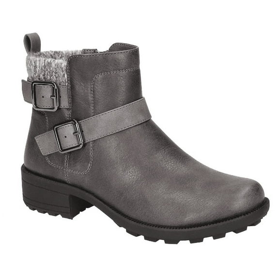 Easy Works by Easy Street Women's Kourt Slip Resistant Ankle Boots, Black, 8.5WW