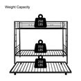 thumbnail image 3 of Elitezip Metal Bunk Twin over Twin for & Adults, Heavy Duty Twin Size Bunk Beds for Livingroom with 2 Side Ladders, Trundle, Convertible Bunk Bed with Safety Guard Rails, Black, 3 of 7