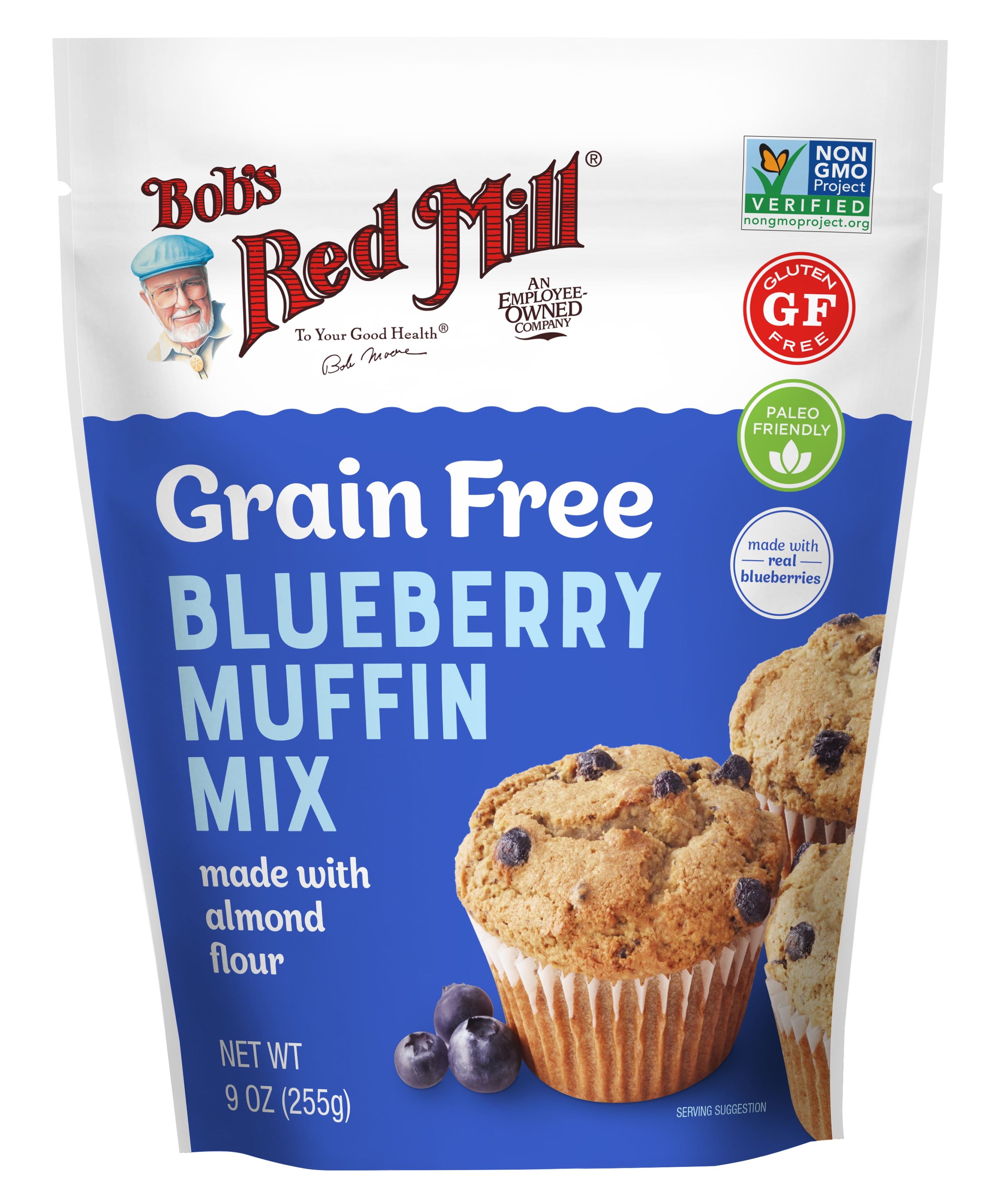 Bob's Red Mill, Grain Free, Gluten Free, Blueberry Muffin Mix, 9 oz