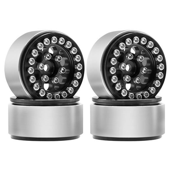 ZLight 1.0 Inch 7.5mm Hex 28.5mm Metal Wheel Rims For 1/18 1/24 Fcx24 Crawler Accessory Black