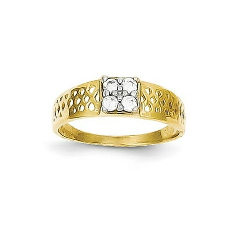 10k Yellow Gold CZ Baby Ring