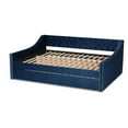 thumbnail image 4 of Bowery Hill Velvet Blue Daybed Rectangular Button Tufted Queen Size Unassembled, 4 of 9