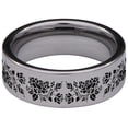 thumbnail image 4 of Yin Yang Rose Tungsten Carbide Ring, 4 of 9