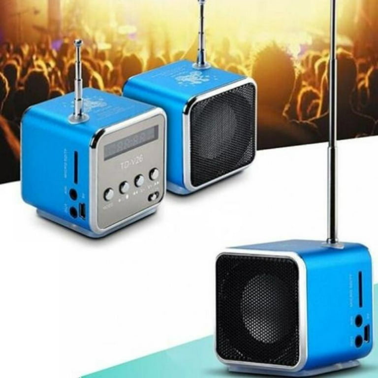 parlante portatil mini speaker MP3 USB TF FM radio bateria recargable Q37