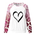 thumbnail image 4 of Awdenio Fashion Sweatshirt For Women Round Neck Casual Long Sleeved Valentine's Day Printing Stitching Sweater T Shirt Top, 4 of 4
