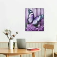 thumbnail image 3 of Nawypu Farmhouse Butterfly Wall Art Purple Bathroom Wall Decor Butterfly Flower Pictures Canvas Prints Modern Just Breathe Painting Artwork for Bedroom Living Room Kitchen Dining room, 3 of 5