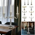 thumbnail image 1 of Candelabros Metálicos de Estilo Europeo para Decoración de Bodas y Cenas a La Luz de Las Velas | Pieza Decorativa de Mesa Vintage Romántica | Candelabro Electrochapado, 1 of 7