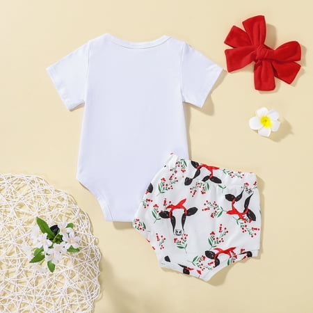 

kpoplk Boys Clothes Outfits Toddler Baby Girls Sleeveless Halter Romper Plaid Bodysuit Ruffle Backless Jumpsuit Headbands Summer Outfits(White)