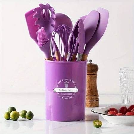 

Kitchen Utensils Set-12 Pieces Silicone Cooking Utensils Set (Dishwasher Safe) 392°F Heat Resistant Spatula Set Kitchen Utensil Set For Nonstick Cookware Best Kitchen Tools With Holder