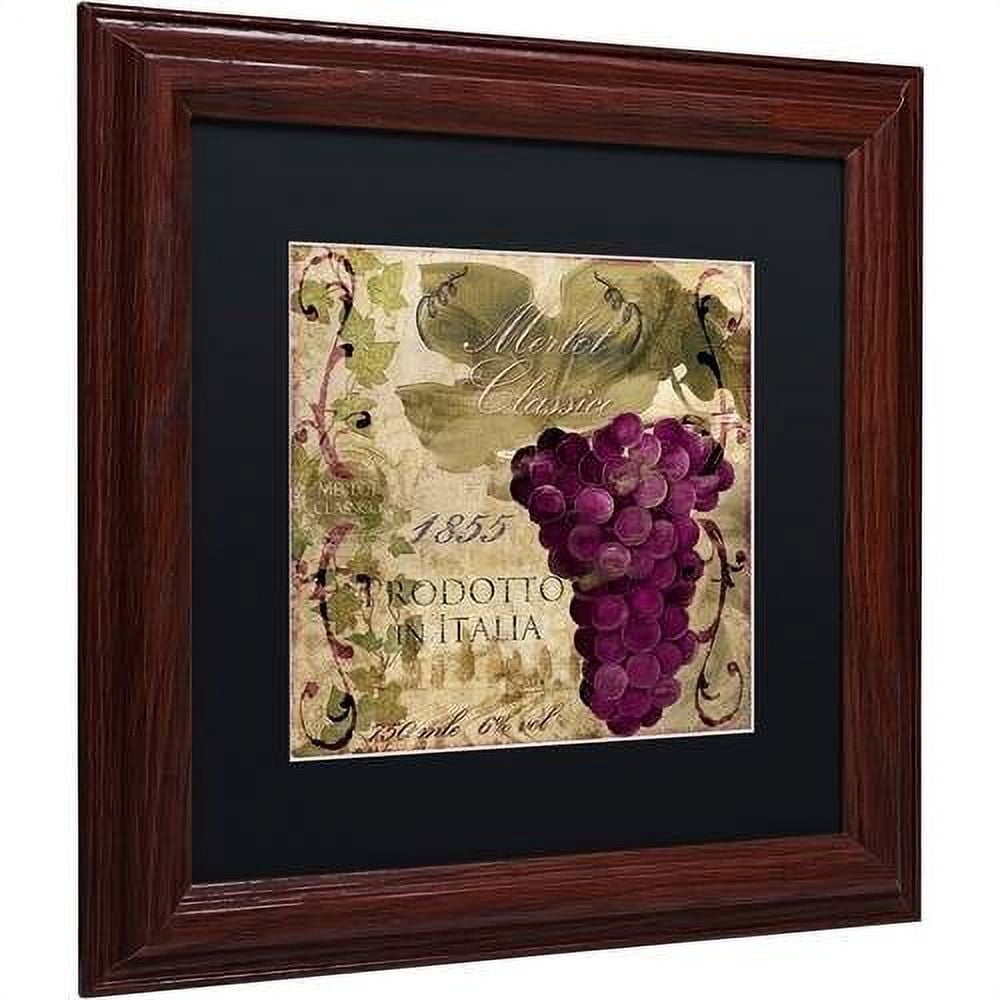 Trademark Fine Art "Vino Italiano I" Canvas Art by Color Bakery Black Matte, Wood Frame