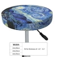 thumbnail image 4 of Balery The Starry Night Velvet Round Bar Chair Cushion Cover Adjustable, Protects From Scratches And Stains, Soft & Washable Ideal For Wooden And Metal Stools - 12 Inch, 4 of 7