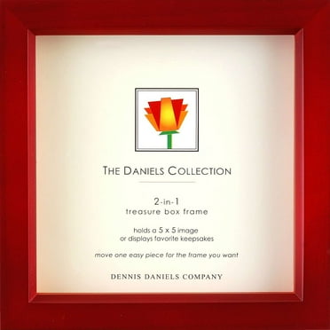 2-in-1 Rosewood 5x5 box one-half inchin deep for your print or collectibles by Dennis Daniels - 5x5