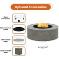 thumbnail image 4 of Ecosmart | ARK 40 Fire Pit Table | Natural Color | Stainless Steel Gas Burner | Elegant Curved Design with Versatile Wide Lip | Complements Any Decor and Setting, 4 of 7