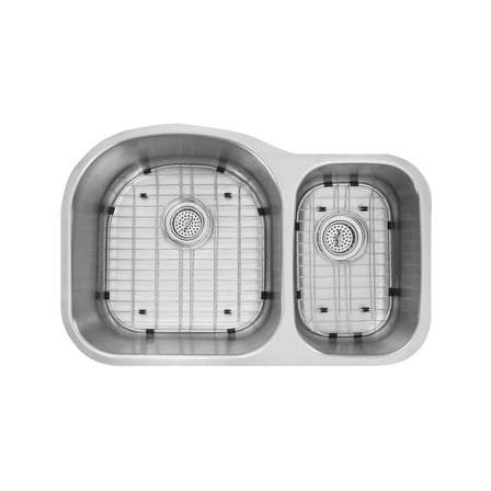 Undermount 31-1/2 in. 70/30 Bowl Eurostyle 18 Ga. Stainless Steel Kitchen Sink