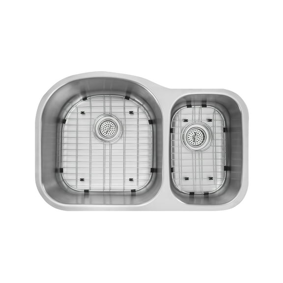 Undermount 31-1/2 in. 70/30 Bowl Eurostyle 18 Ga. Stainless Steel Kitchen Sink