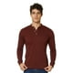 thumbnail image 1 of Incógnita Playera Hombre Cuello Henley Manga Larga Color Vino 770158 vino CH Incógnita 770158, 1 of 5
